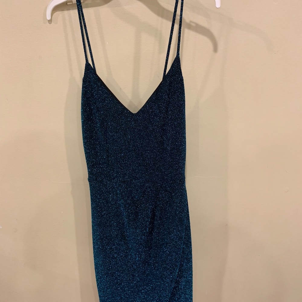 Lulus Sparkle Navy Blue Dress